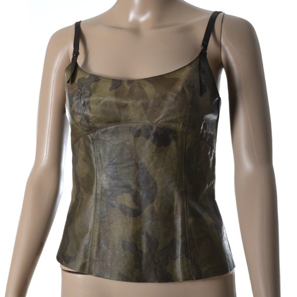 Plein Sud camouflage leather top - Picture 1 of 12